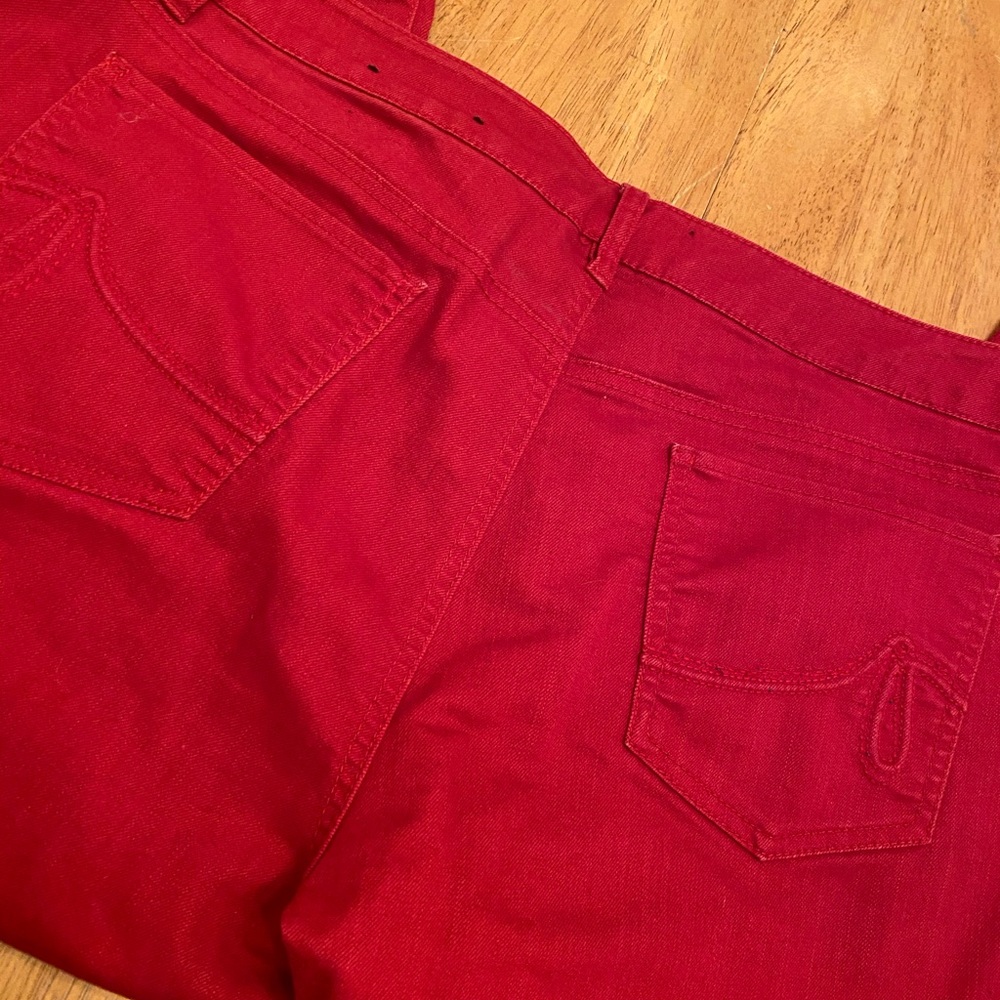 Apt 9 straight leg modem fit red denim jeans 18R pin up Swiftie Red classic - Picture 6 of 12
